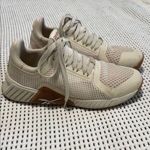Reebok Cream and Tan Athletic Shoes